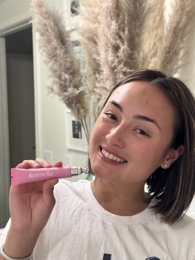 Morgan with her Rose lip balm