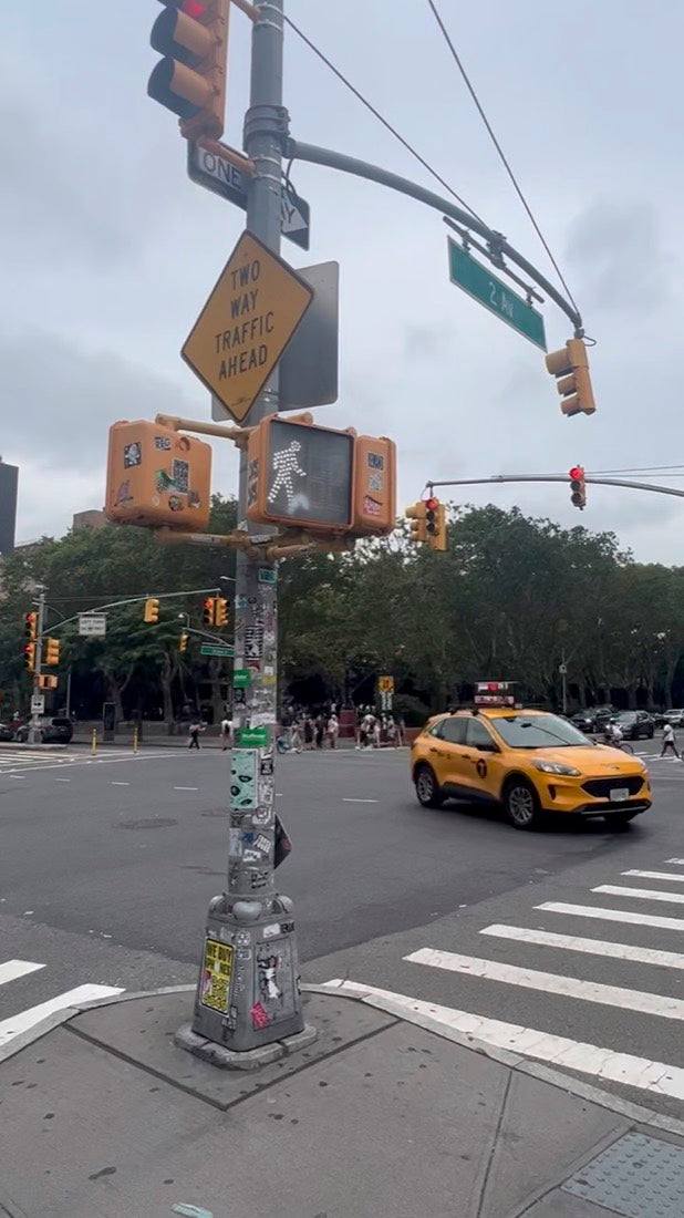 A Second Avenue street corner in New York City