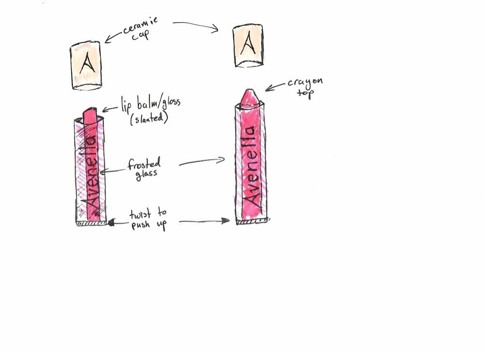 More tube ideas: a slanted tip, a crayon top, a twist-up base