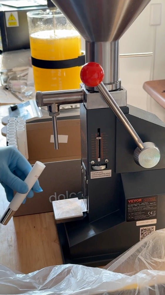 A filling machine at work