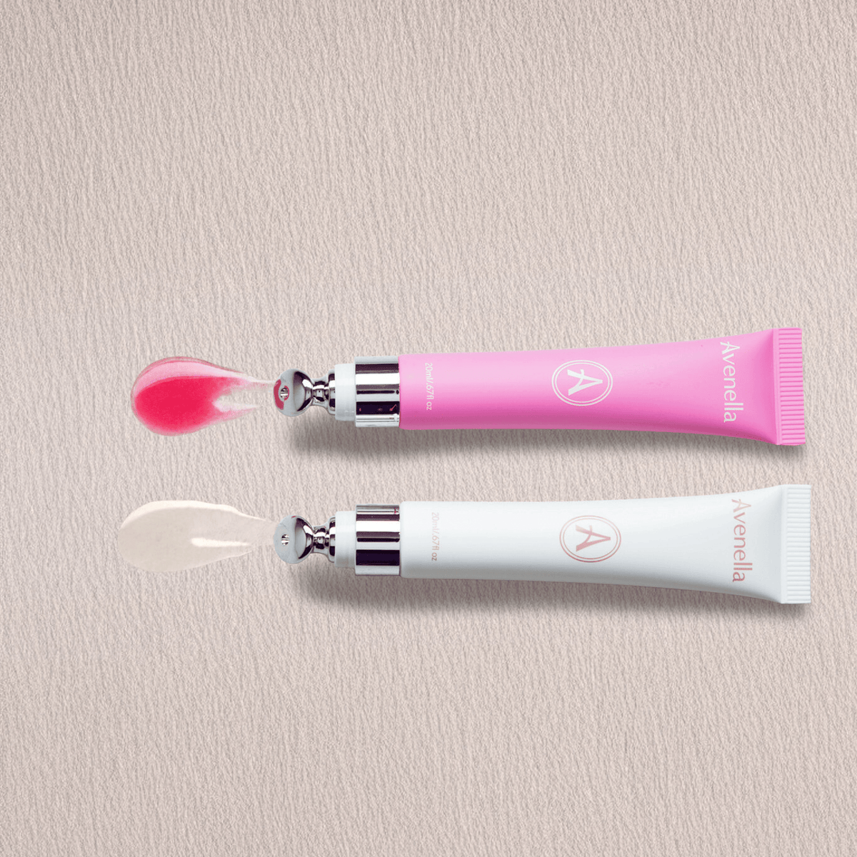 Rose and Vanilla lip balm swatches on their applicators