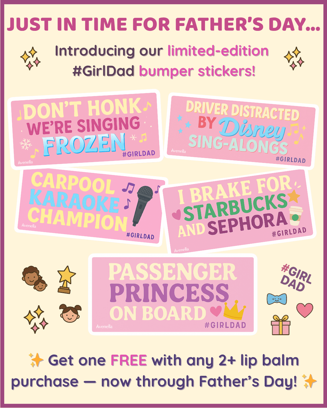 GirlDad Bumper Sticker (Limited Edition) - Avenella