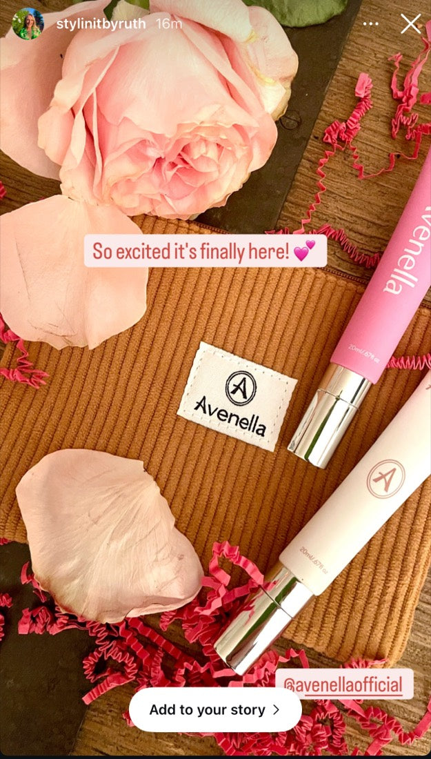 Instagram story: so excited it's finally here, with the corduroy pouch and both balms